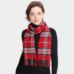 red plaid scarf